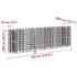 vidaXL Gabion Raised Bed Galvanised Iron 330x50x100 cm - Image 8