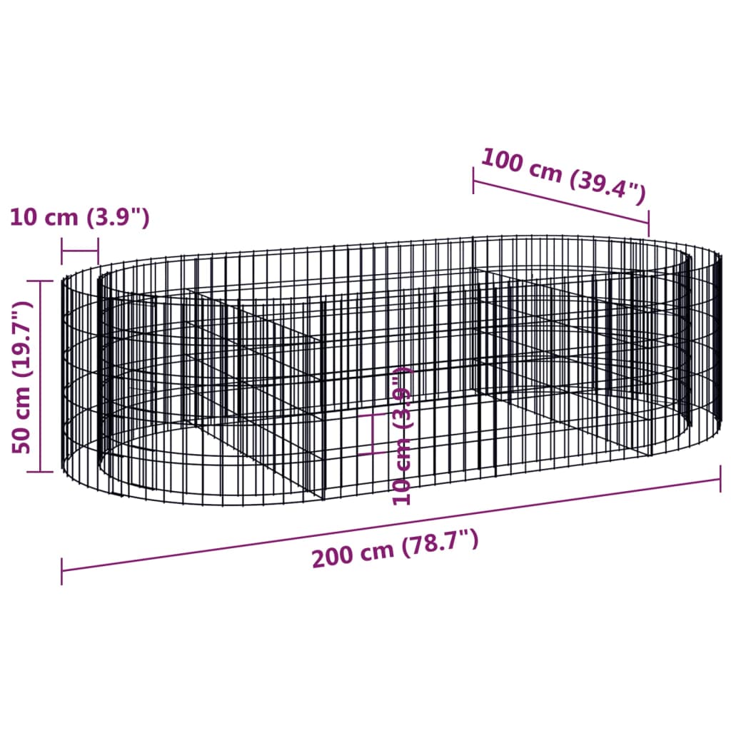 8720286979877_g_en_hd_6 vidaXL Gabion Raised Bed Galvanised Iron 200x100x50 cm - Image 8