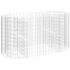 vidaXL Gabion Raised Bed Galvanised Iron 200x100x100 cm - Image 2