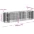 vidaXL Gabion Raised Bed Galvanised Iron 400x100x100 cm - Image 8