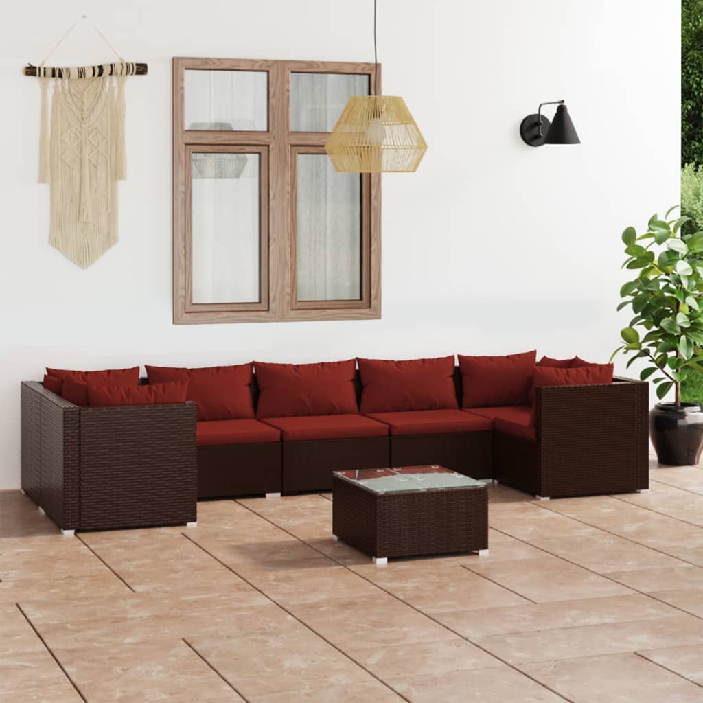 8720286986677_m_en_hd_1 vidaXL 8 Piece Garden Lounge Set with Cushions Poly Rattan Brown - Image 1
