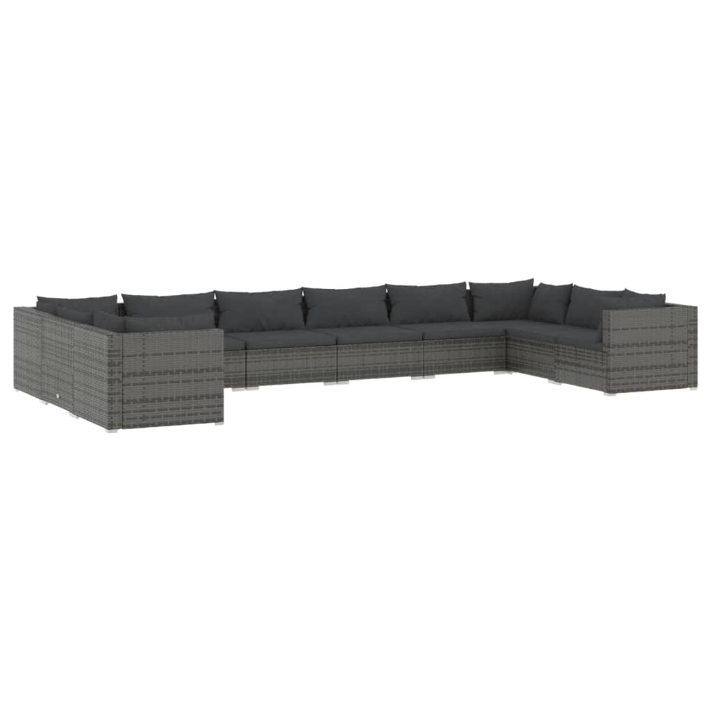 8720286986936_a_en_hd_1 vidaXL 10 Piece Garden Lounge Set with Cushions Poly Rattan Grey - Image 2