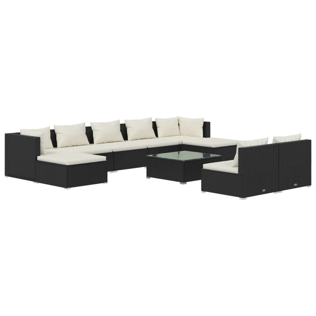 8720286987117_a_en_hd_1 vidaXL 10 Piece Garden Lounge Set with Cushions Black Poly Rattan - Image 2