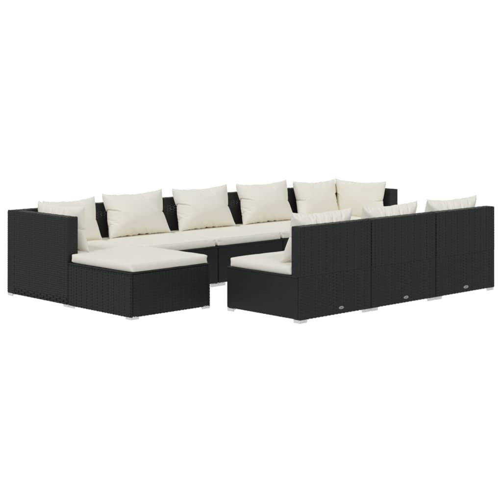 8720286987193_a_en_hd_1 vidaXL 10 Piece Garden Lounge Set with Cushions Black Poly Rattan - Image 2