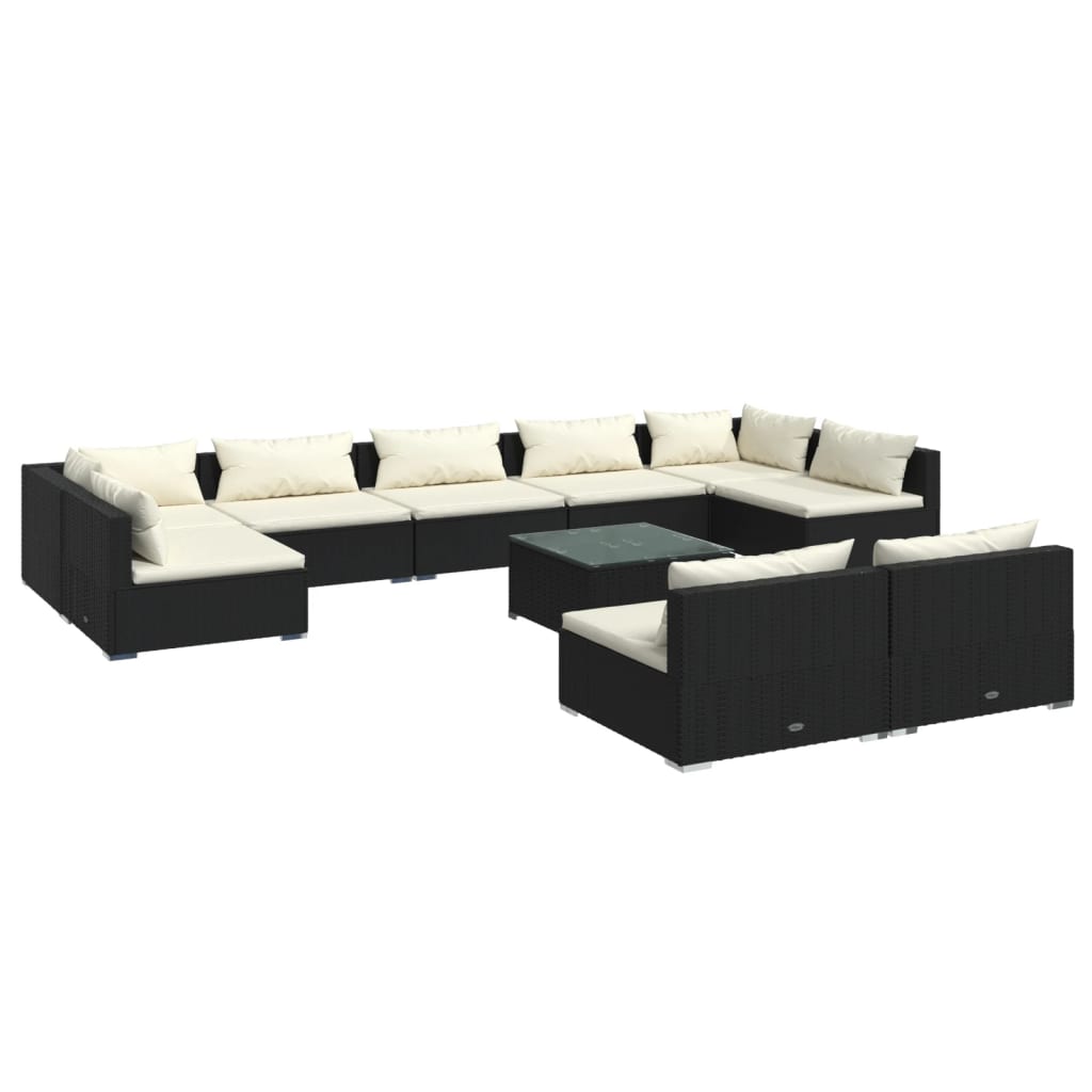 8720286987353_a_en_hd_1 vidaXL 10 Piece Garden Lounge Set with Cushions Black Poly Rattan - Image 2