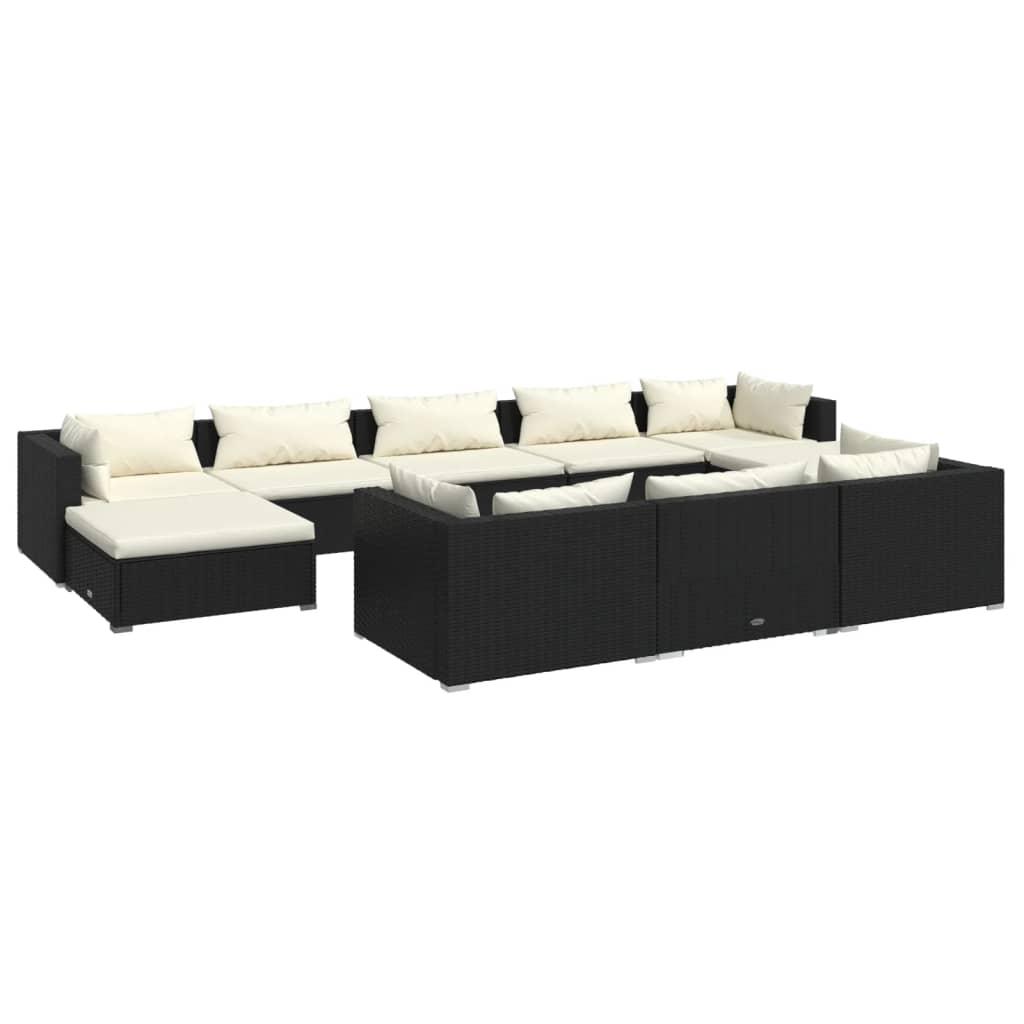 8720286987438_a_en_hd_1 vidaXL 10 Piece Garden Lounge Set with Cushions Black Poly Rattan - Image 2