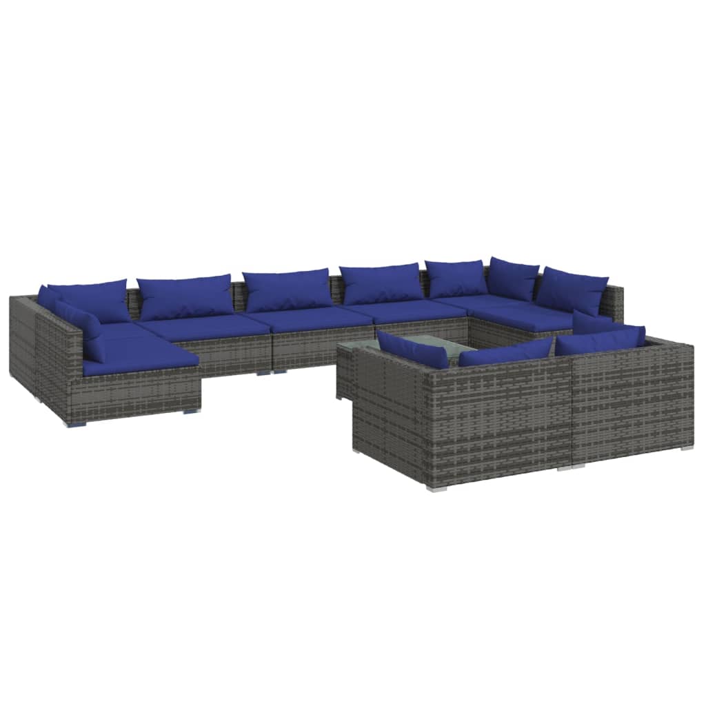 8720286987742_a_en_hd_1 vidaXL 10 Piece Garden Lounge Set with Cushions Grey Poly Rattan - Image 2