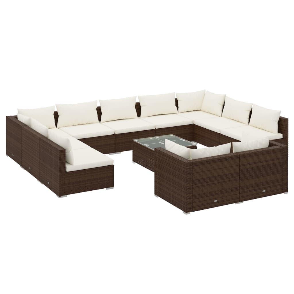 8720286987865_a_en_hd_1 vidaXL 12 Piece Garden Lounge Set with Cushions Brown Poly Rattan - Image 2