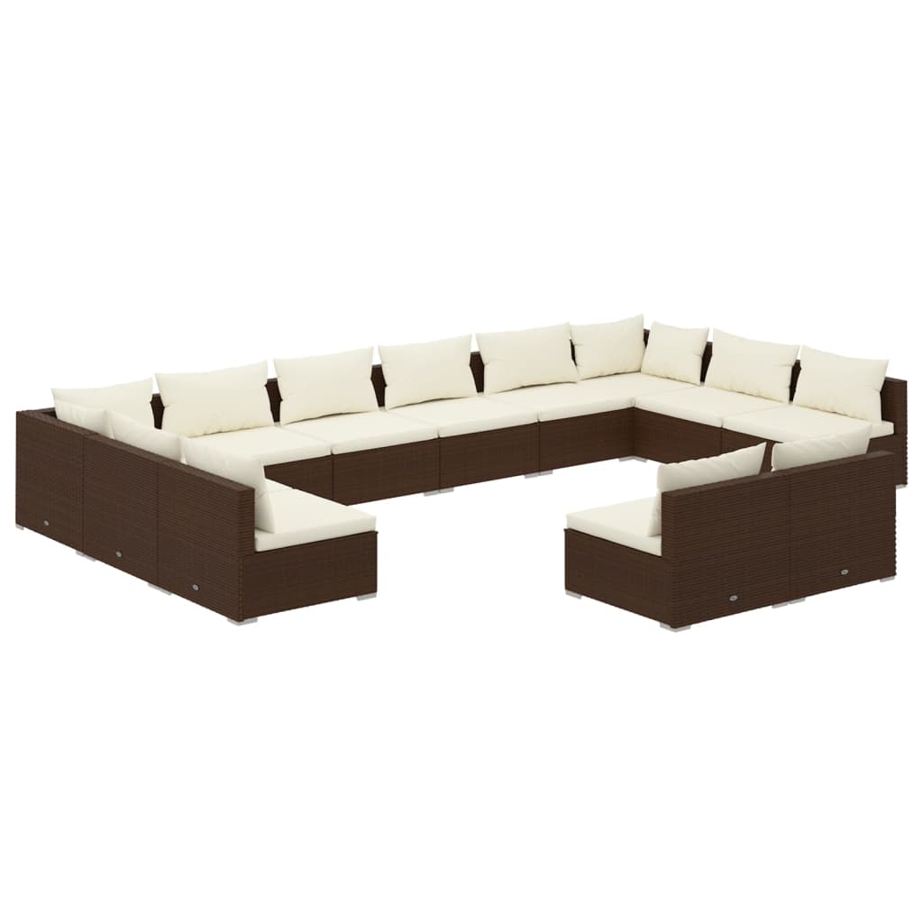 8720286988428_a_en_hd_1 vidaXL 12 Piece Garden Lounge Set with Cushions Brown Poly Rattan - Image 2