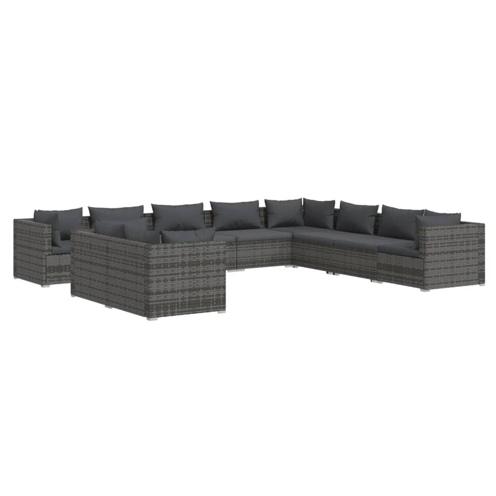 8720286992210_a_en_hd_1 vidaXL 10 Piece Garden Lounge Set with Cushions Grey Poly Rattan - Image 2