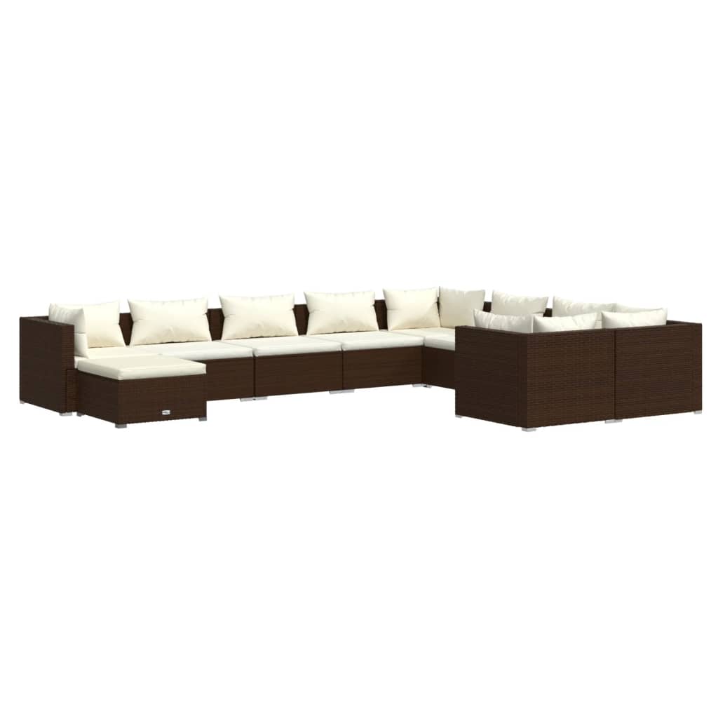 8720286993866_a_en_hd_1 vidaXL 10 Piece Garden Lounge Set with Cushions Poly Rattan Brown - Image 2