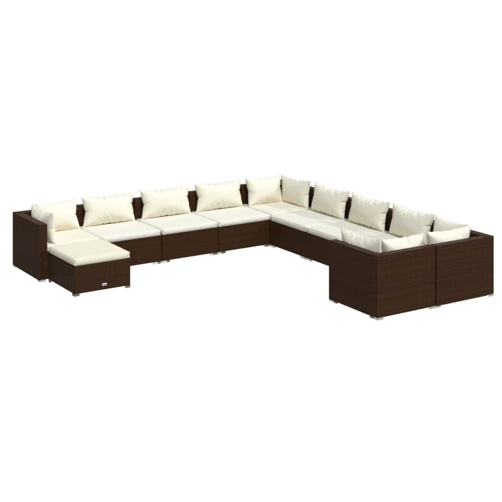 8720286994108_a_en_hd_1 vidaXL 11 Piece Garden Lounge Set with Cushions Poly Rattan Brown - Image 2