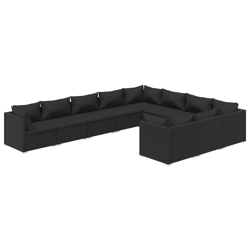 8720286994801_a_en_hd_1 vidaXL 10 Piece Garden Lounge Set with Cushions Poly Rattan Black - Image 2