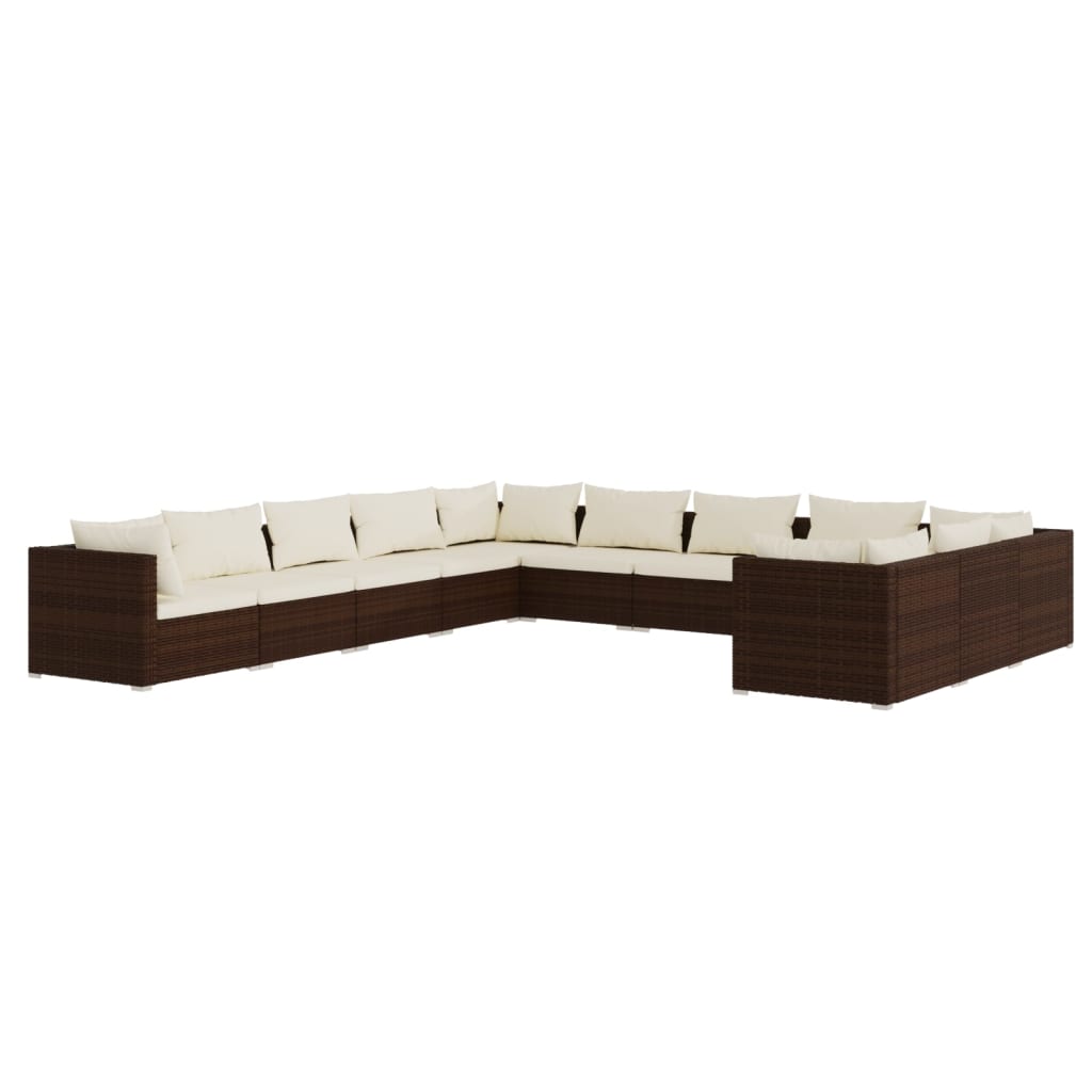 8720286995143_a_en_hd_1 vidaXL 11 Piece Garden Lounge Set with Cushions Poly Rattan Brown - Image 2