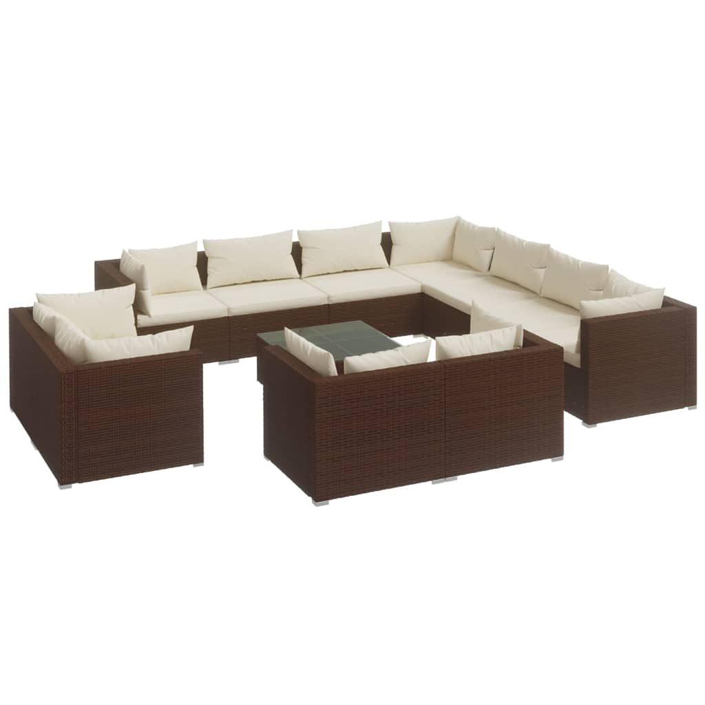 8720286995860_a_en_hd_1 vidaXL 12 Piece Garden Lounge Set with Cushions Brown Poly Rattan - Image 2