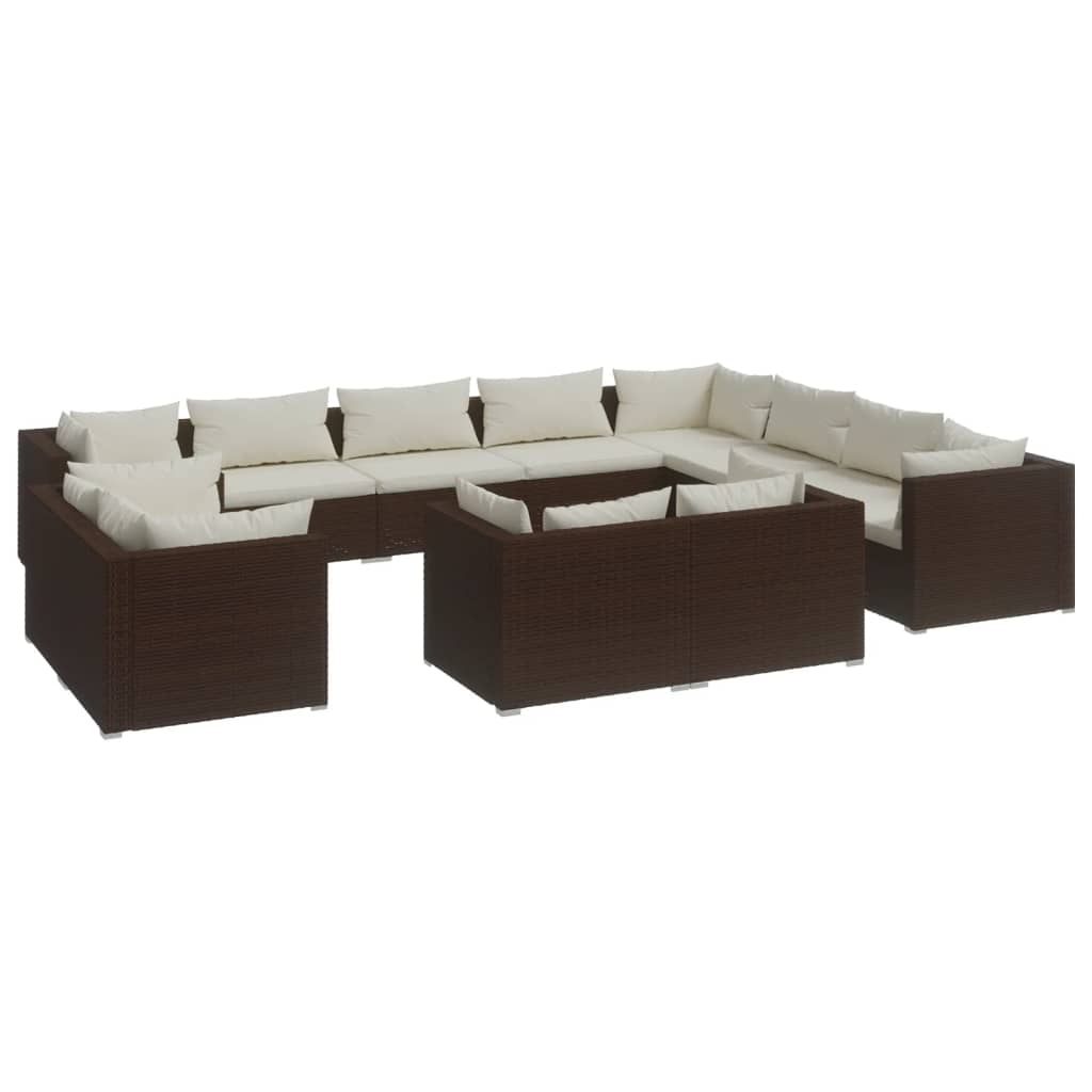 8720286995945_a_en_hd_1 vidaXL 12 Piece Garden Lounge Set with Cushions Brown Poly Rattan - Image 2