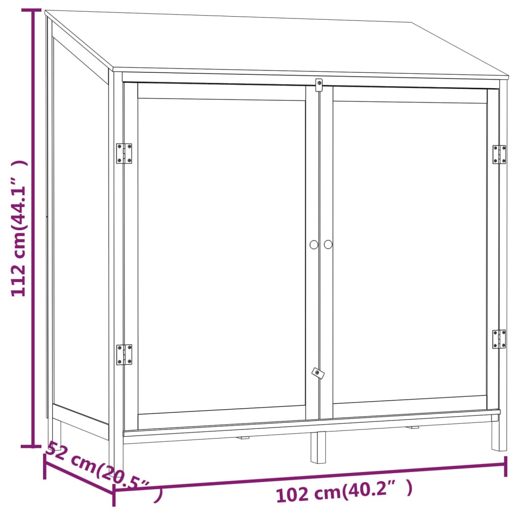 8720286996454_g_en_hd_5 vidaXL Garden Shed Anthracite 102x52x112 cm Solid Wood Fir - Image 7