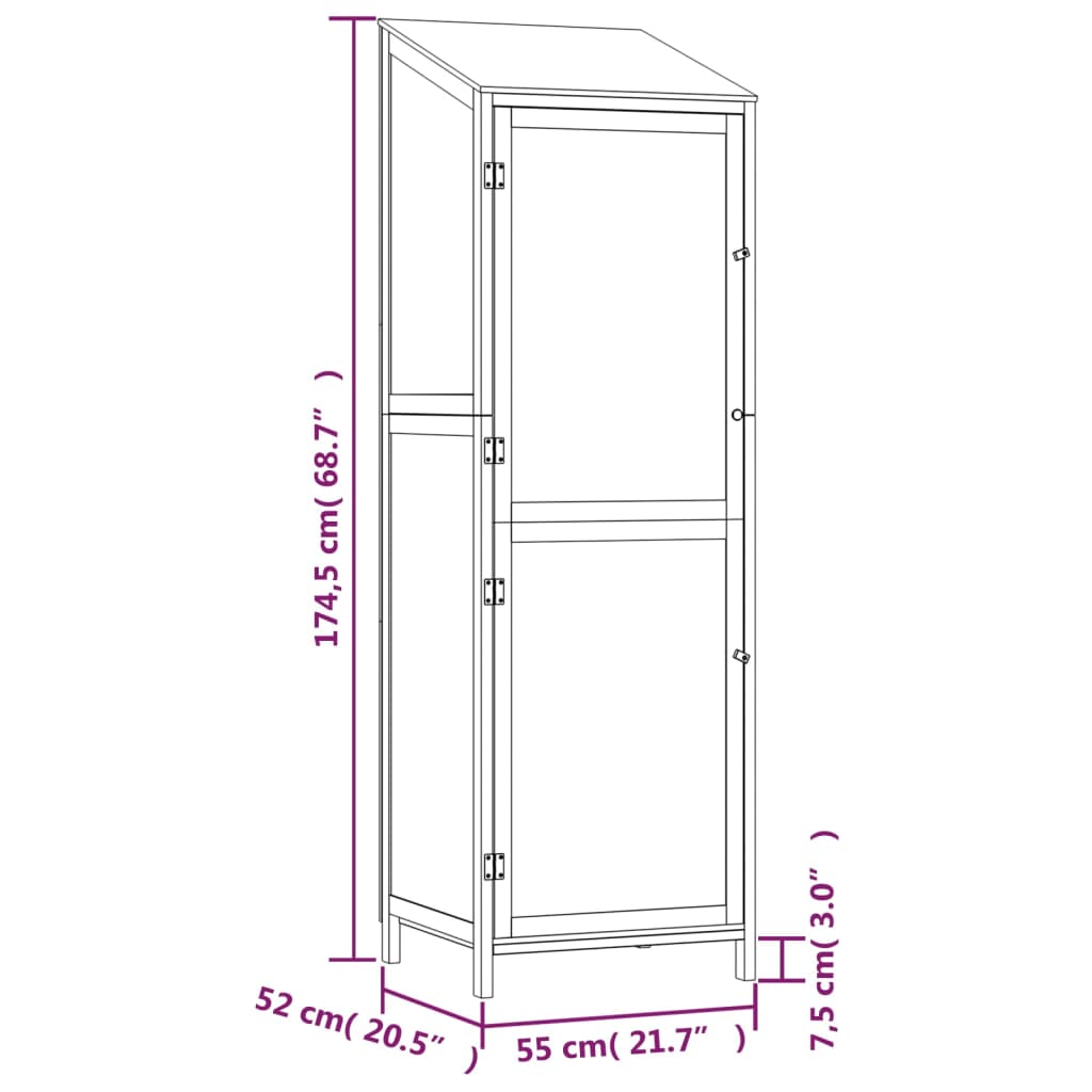 8720286996478_g_en_hd_6 vidaXL Garden Shed 55x52x174.5 cm Solid Wood Fir - Image 8