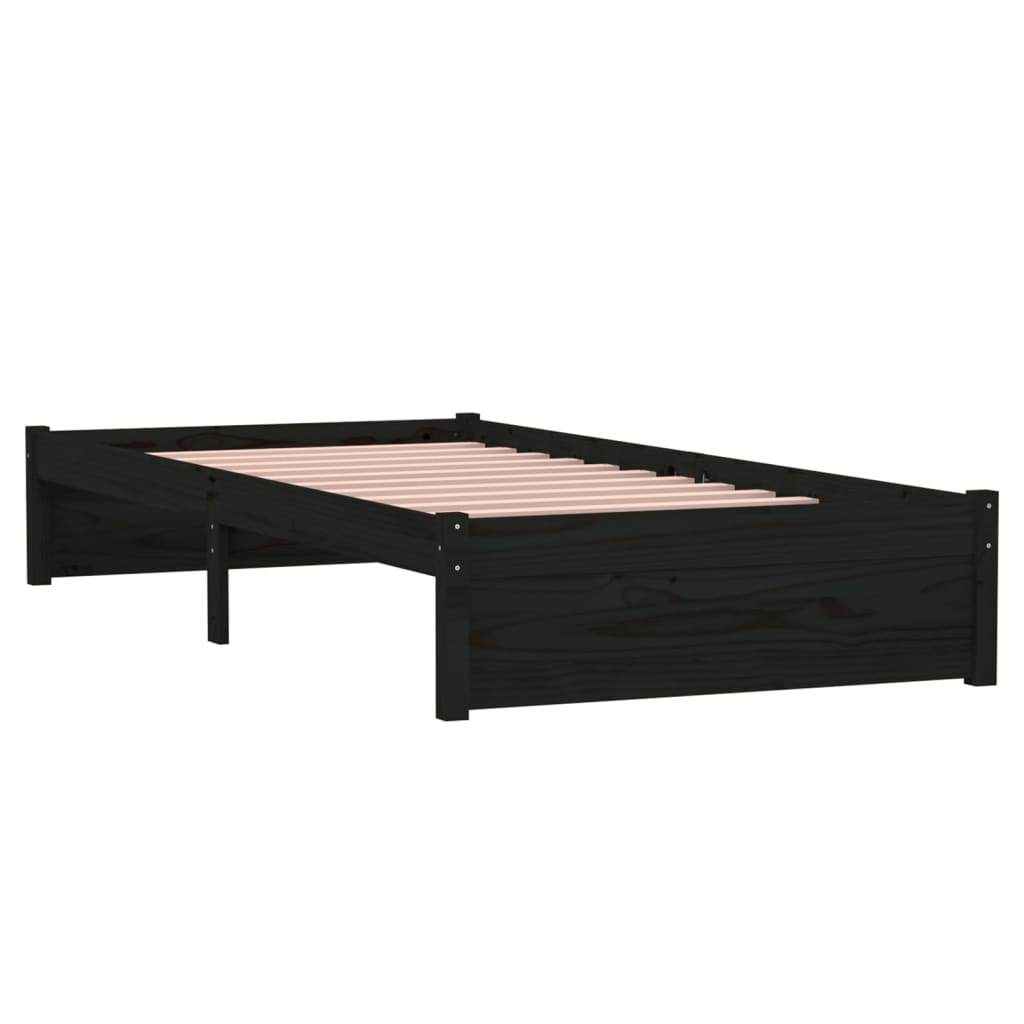 8720286998632_g_en_hd_2 vidaXL Bed Frame without Mattress Black Solid Wood 90x190 cm - Image 4