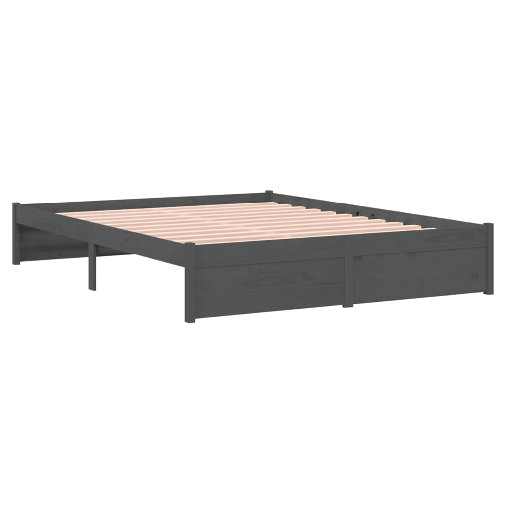 8720286998717_g_en_hd_2 vidaXL Bed Frame without Mattress Grey Solid Wood 135x190 cm - Image 4