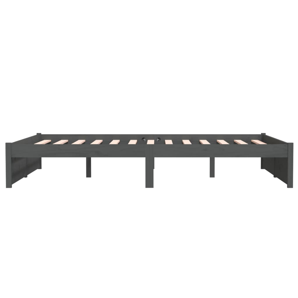 8720286998717_g_en_hd_4 vidaXL Bed Frame without Mattress Grey Solid Wood 135x190 cm - Image 6