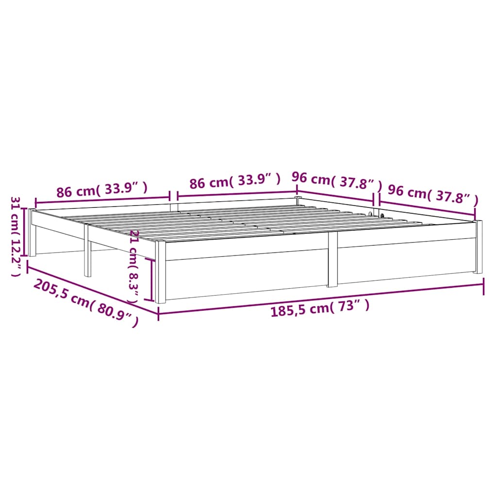 8720286999127_g_en_hd_8 vidaXL Bed Frame without Mattress Honey Brown Solid Wood 183x203 cm King - Image 10