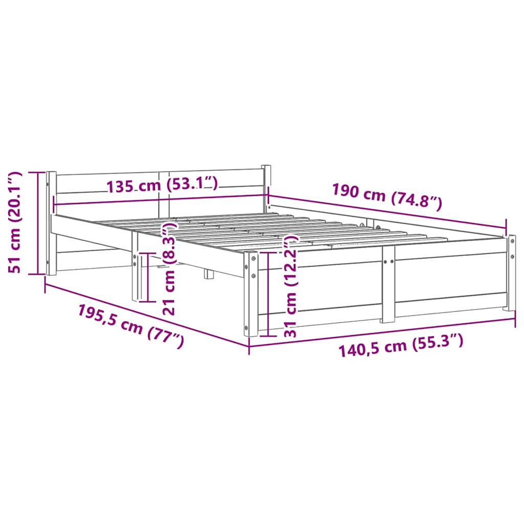 8720286999646_g_en_hd_7 vidaXL Bed Frame without Mattress Solid Wood 135x190 cm - Image 9