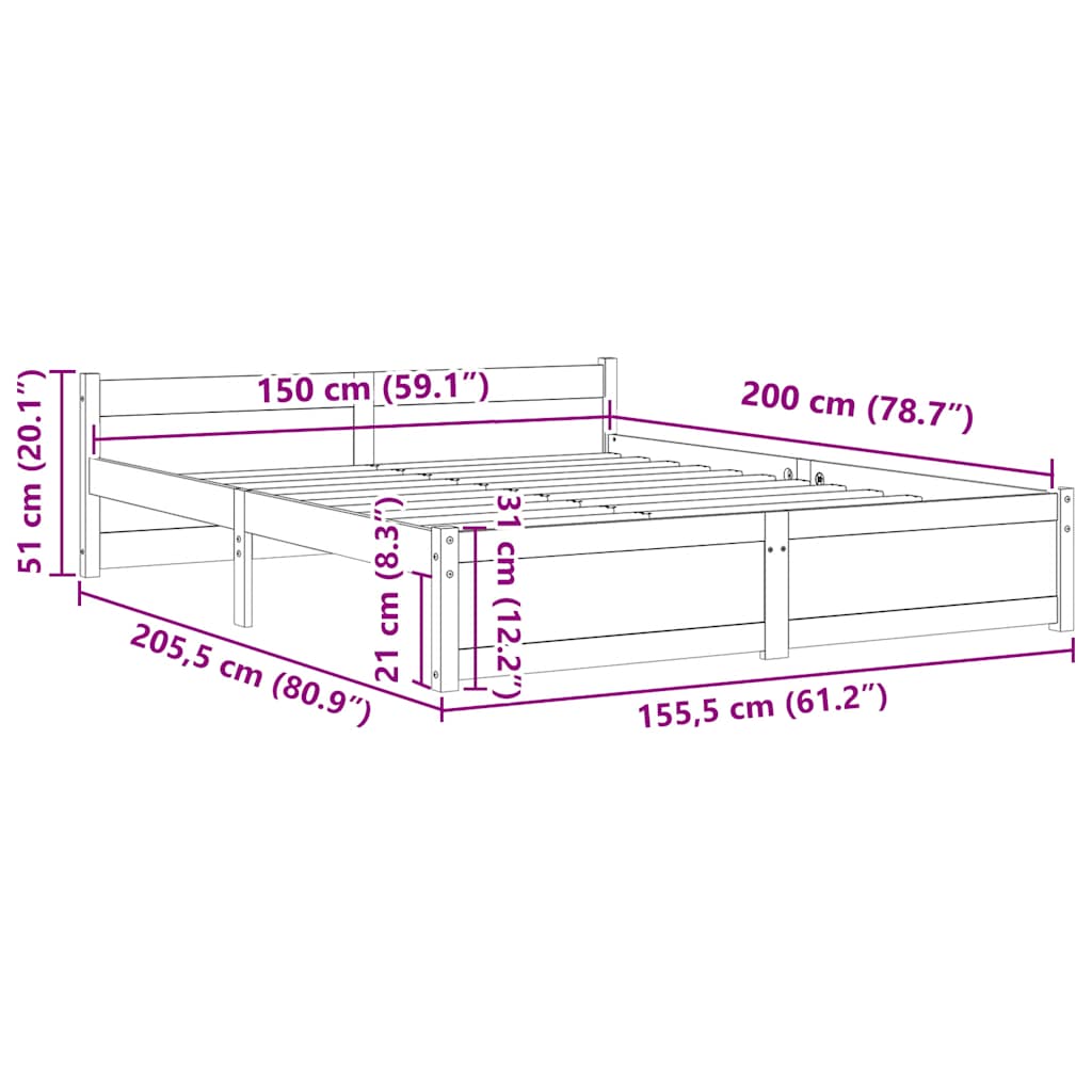 8720286999943_g_en_hd_7 vidaXL Bed Frame without Mattress Solid Wood 150x200 cm - Image 9