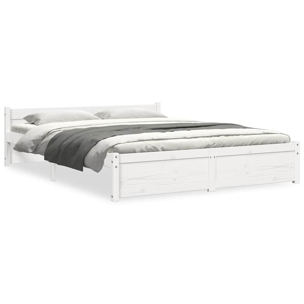 8720286999950_a_en_hd_1 vidaXL Bed Frame without Mattress White Solid Wood 150x200 cm - Image 2