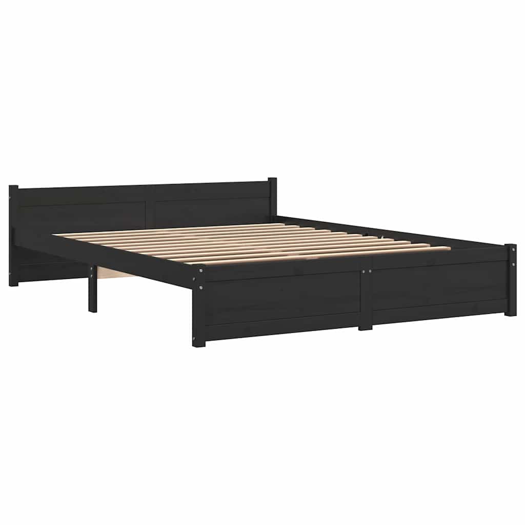 8720286999981_g_en_hd_1 vidaXL Bed Frame without Mattress Black Solid Wood 150x200 cm - Image 3