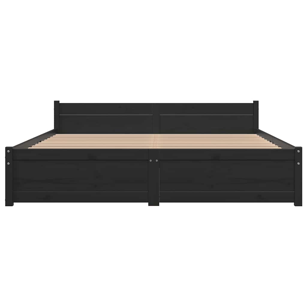 8720286999981_g_en_hd_3 vidaXL Bed Frame without Mattress Black Solid Wood 150x200 cm - Image 5