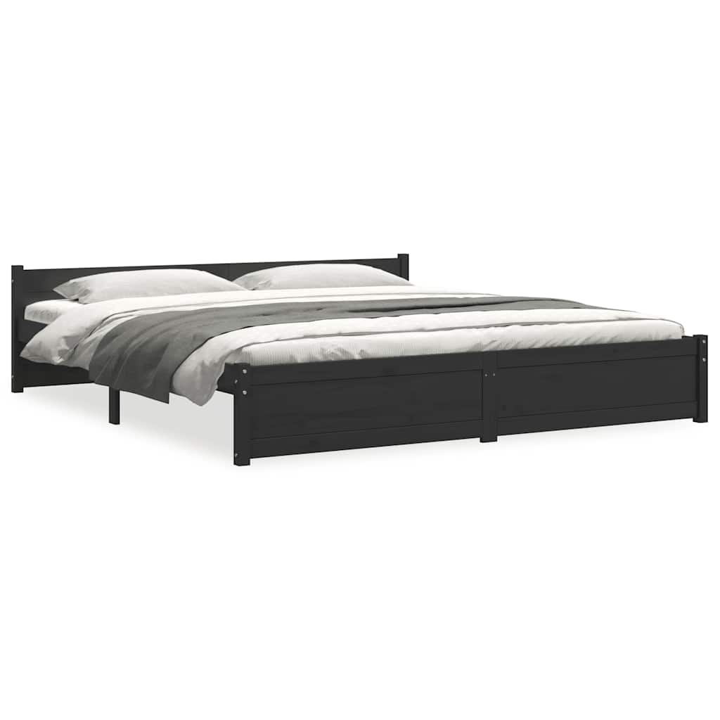 8720287000082_a_en_hd_1 vidaXL Bed Frame without Mattress Black Solid Wood 183x203 cm King - Image 2