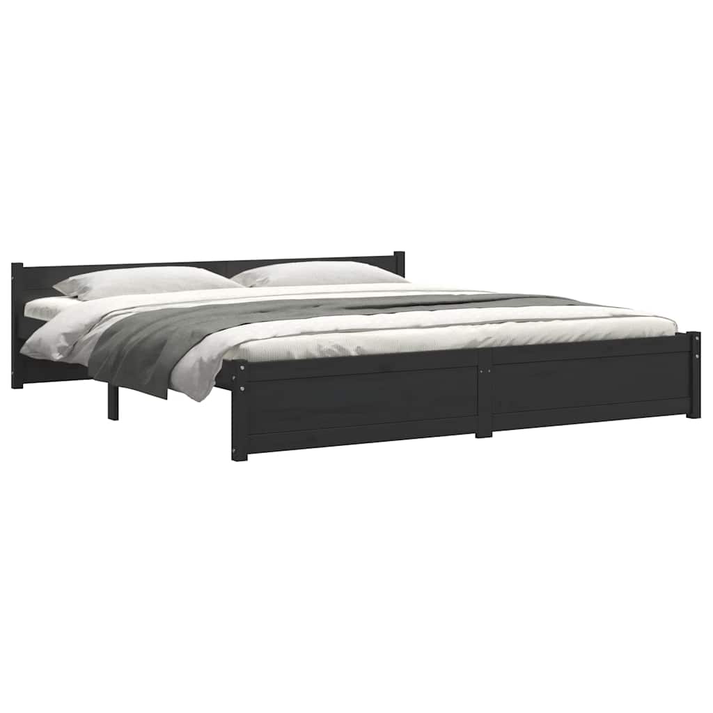 8720287000082_g_en_hd_2 vidaXL Bed Frame without Mattress Black Solid Wood 183x203 cm King - Image 4