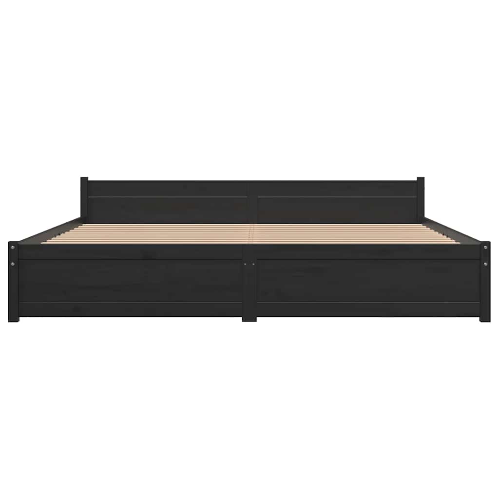 8720287000082_g_en_hd_3 vidaXL Bed Frame without Mattress Black Solid Wood 183x203 cm King - Image 5