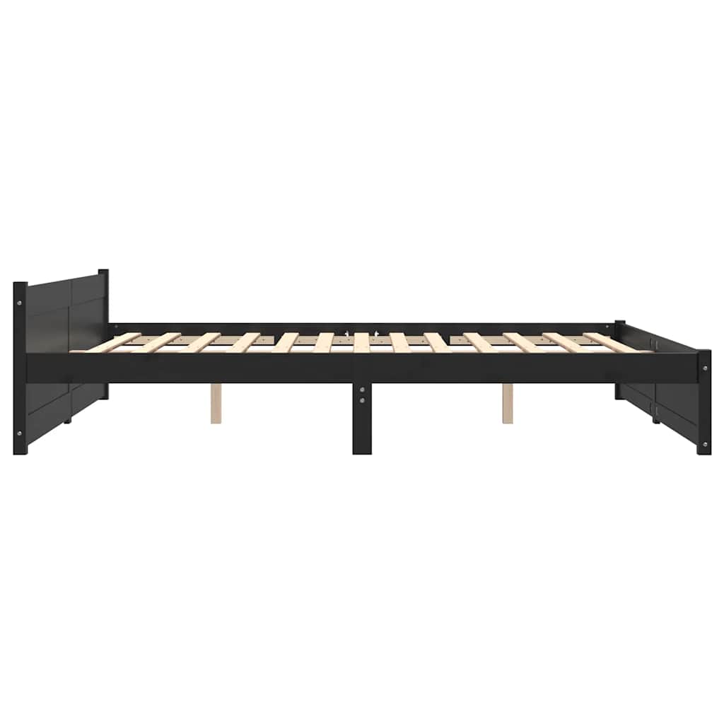8720287000082_g_en_hd_4 vidaXL Bed Frame without Mattress Black Solid Wood 183x203 cm King - Image 6