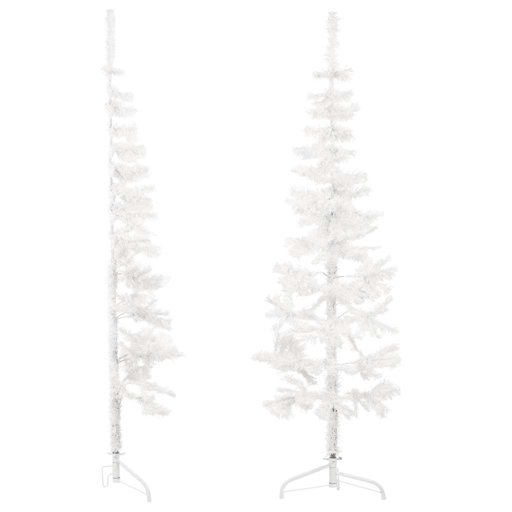 8720287000679_g_en_hd_2 vidaXL Slim Artificial Half Christmas Tree with Stand White 120 cm - Image 3