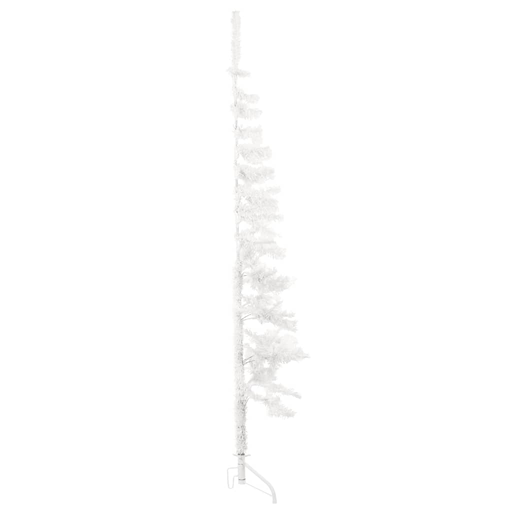 8720287000679_g_en_hd_3 vidaXL Slim Artificial Half Christmas Tree with Stand White 120 cm - Image 4