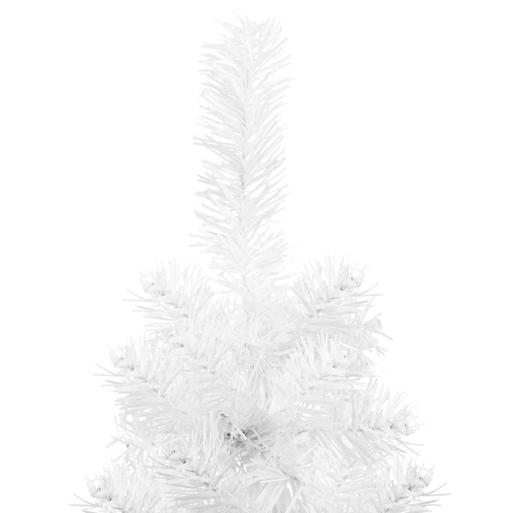 8720287000679_g_en_hd_4 vidaXL Slim Artificial Half Christmas Tree with Stand White 120 cm - Image 5