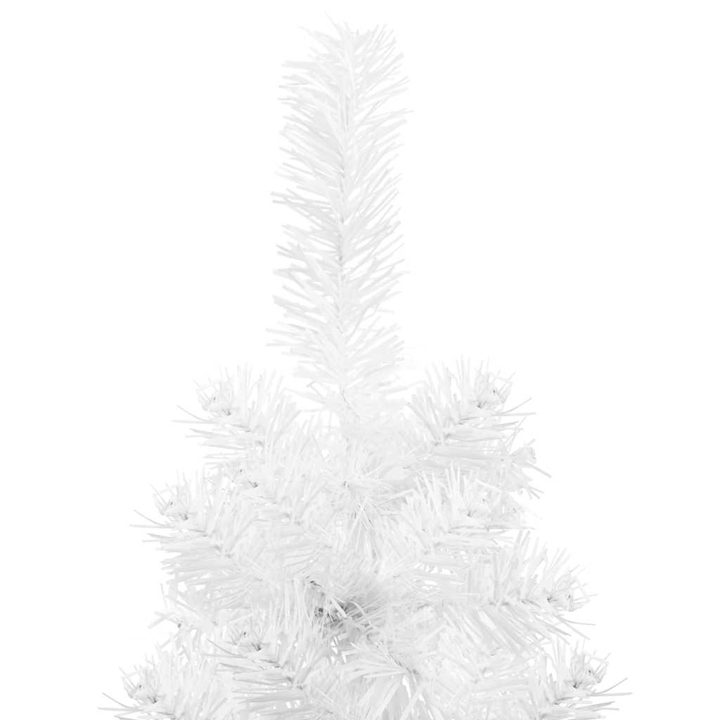 8720287000686_g_en_hd_4 vidaXL Slim Artificial Half Christmas Tree with Stand White 150 cm - Image 5