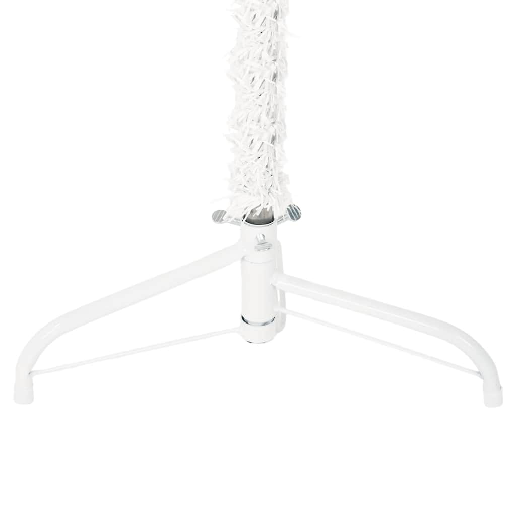 8720287000686_g_en_hd_5 vidaXL Slim Artificial Half Christmas Tree with Stand White 150 cm - Image 6