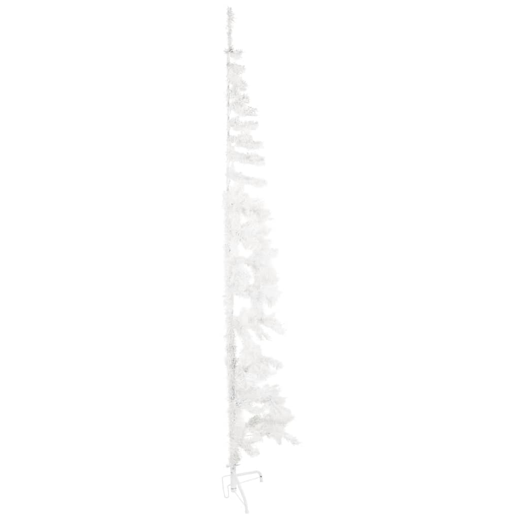 8720287000716_g_en_hd_3 vidaXL Slim Artificial Half Christmas Tree with Stand White 240 cm - Image 4