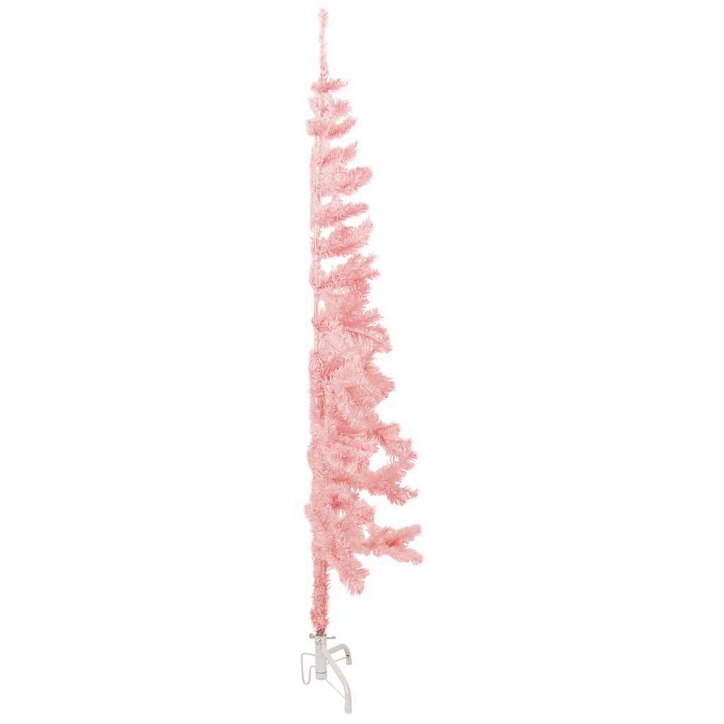 8720287000723_g_en_hd_4 vidaXL Slim Artificial Half Christmas Tree with Stand Pink 120 cm - Image 5