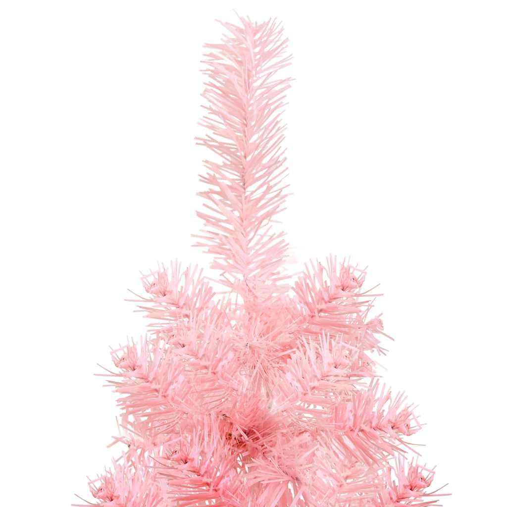 8720287000723_g_en_hd_5 vidaXL Slim Artificial Half Christmas Tree with Stand Pink 120 cm - Image 6