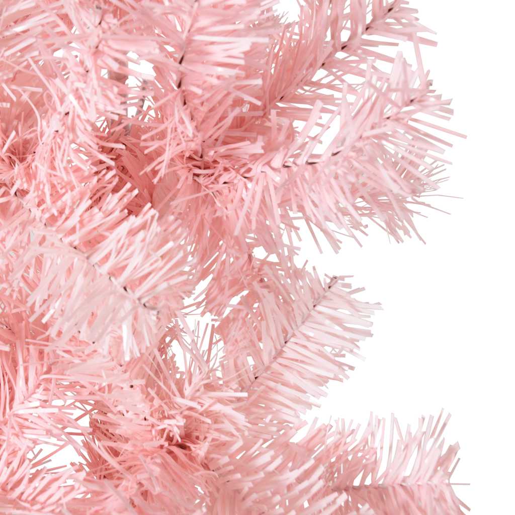 8720287000723_g_en_hd_7 vidaXL Slim Artificial Half Christmas Tree with Stand Pink 120 cm - Image 8