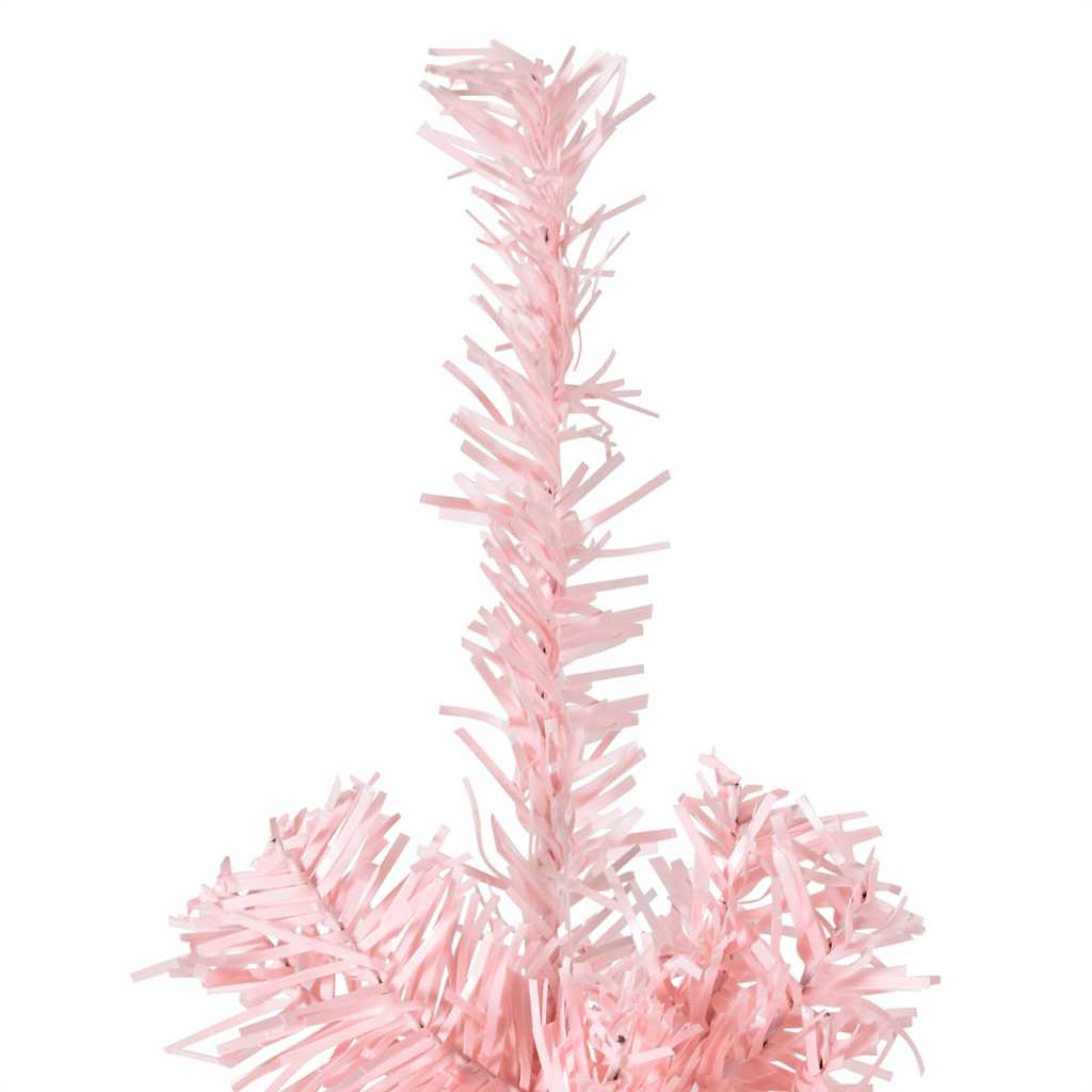 8720287000761_g_en_hd_5 vidaXL Slim Artificial Half Christmas Tree with Stand Pink 240 cm - Image 6
