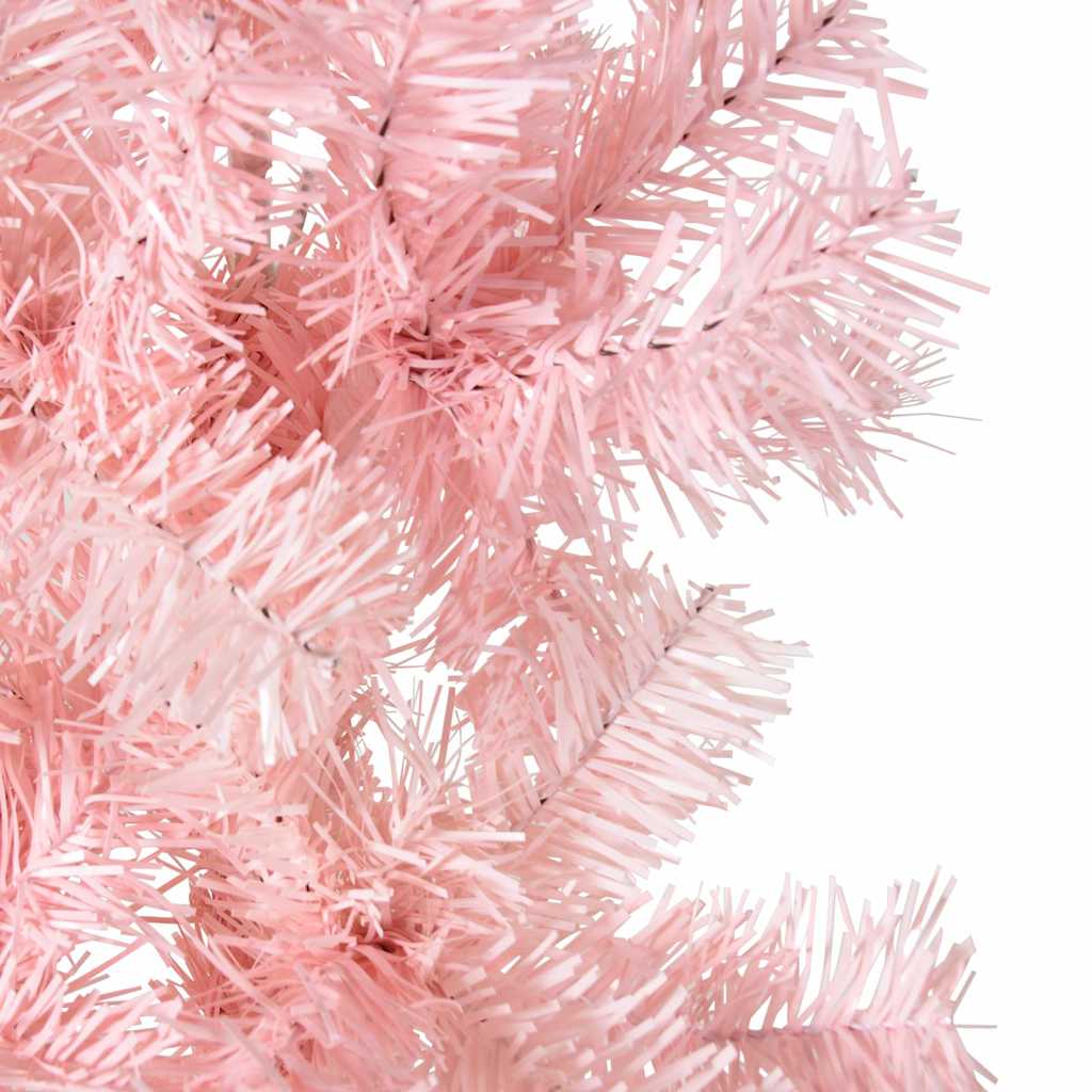 8720287000761_g_en_hd_6 vidaXL Slim Artificial Half Christmas Tree with Stand Pink 240 cm - Image 7