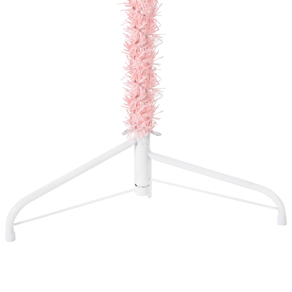 8720287000761_g_en_hd_7 vidaXL Slim Artificial Half Christmas Tree with Stand Pink 240 cm - Image 8