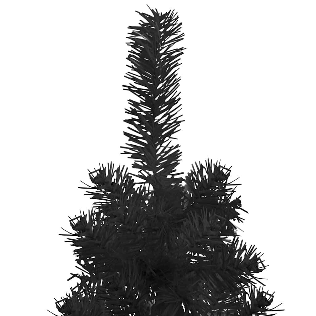 8720287000815_g_en_hd_5 vidaXL Slim Artificial Half Christmas Tree with Stand Black 240 cm - Image 6