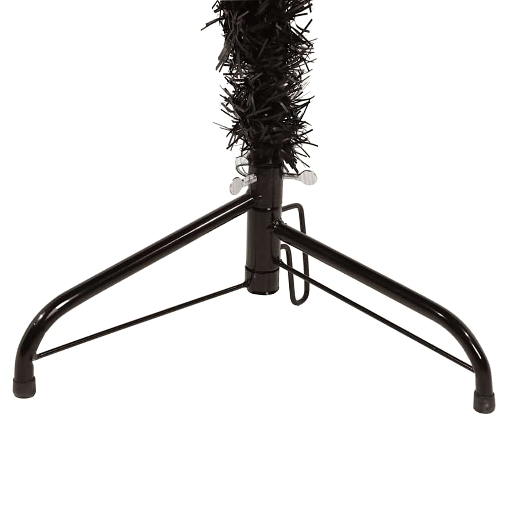 8720287000815_g_en_hd_6 vidaXL Slim Artificial Half Christmas Tree with Stand Black 240 cm - Image 7