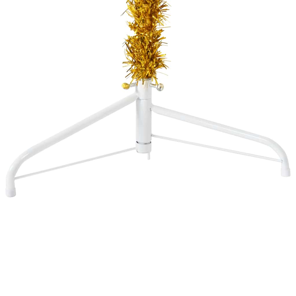 8720287000938_g_en_hd_5 vidaXL Slim Artificial Half Christmas Tree with Stand Gold 150 cm - Image 6